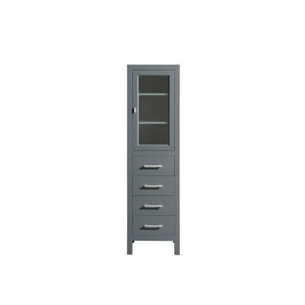 Shop London 18 Linen Cabinet In Gray Overstock 28116706