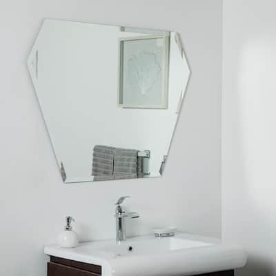 Kent Frameless Bevel Mirror 39.5 x 29.5in Wall Mirror - Silver - 39.5 x 29.5x.5