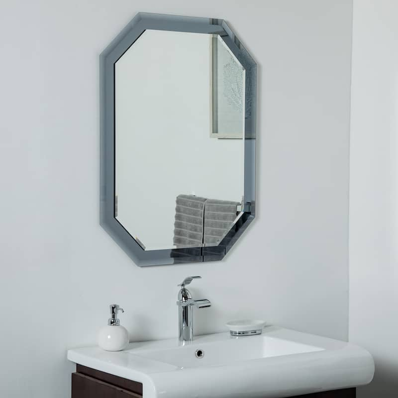 Grella Frameless Wall Mirror 31.5 x 23.6in Bathrooom Mirror - Silver - 31.5x23.6x.5