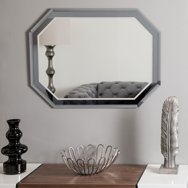 Grella Frameless Wall Mirror 31.5 x 23.6in Bathrooom Mirror - Silver - 31.5x23.6x.5