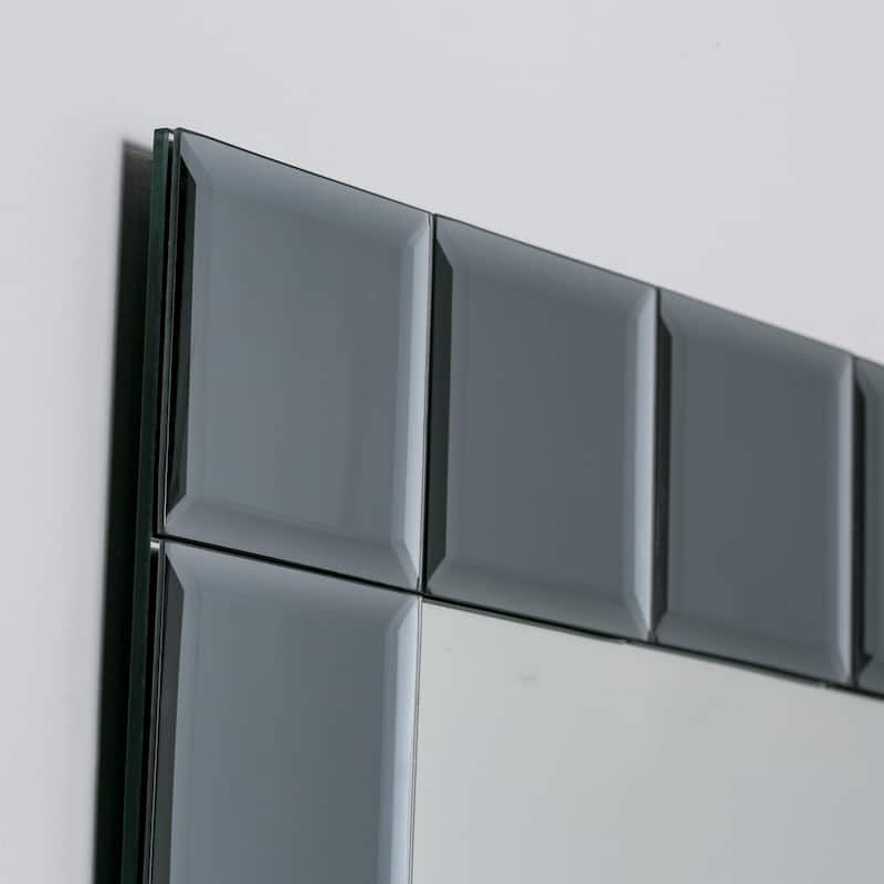 SilverLake Large Frameless Mirror 31.5 x 23.6in Wall Mirror - Silver - 31.5x23.6x.5