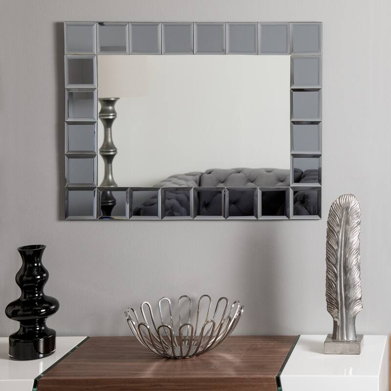 SilverLake Large Frameless Mirror 31.5 x 23.6in Wall Mirror - Silver - 31.5x23.6x.5