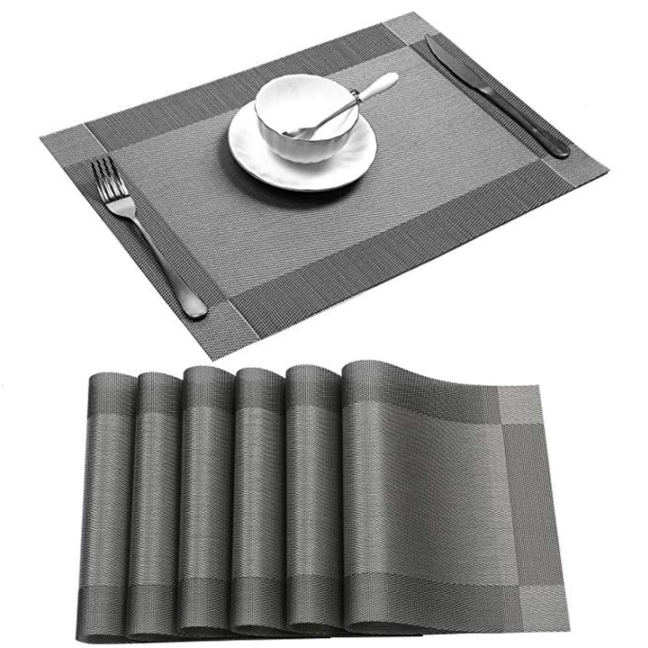 Shop Copper Grove Wildungen Grey Woven Vinyl Insulating Placemat