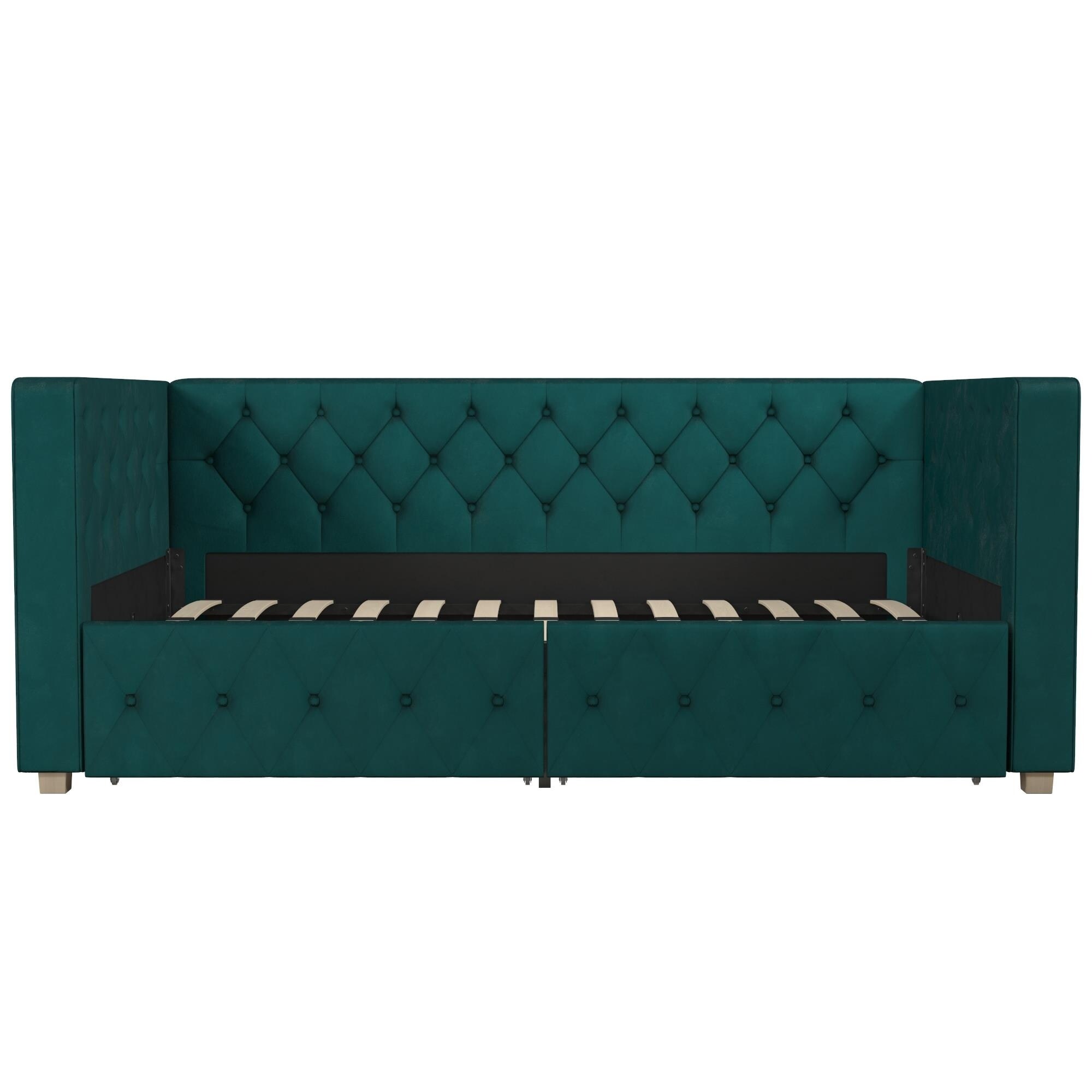 CosmoLiving by Cosmopolitan Charlotte Upholstered Daybed with Storage Bed Bath Beyond 28118016