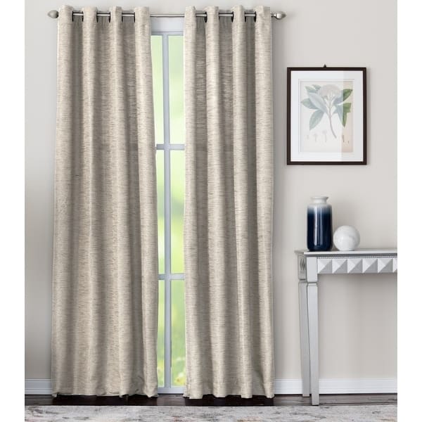 Porch & Den Anne Grommet-Top Curtain Panel - 50"x63" - IVORY