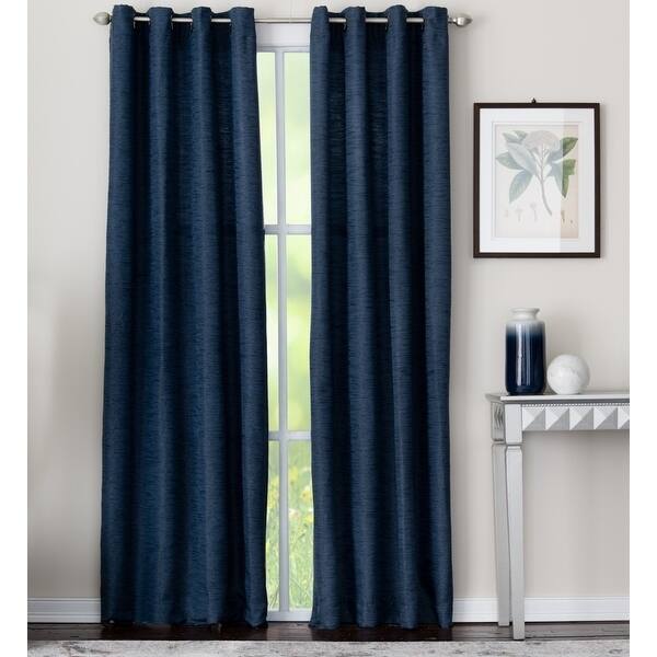 Porch & Den Anne Grommet-Top Curtain Panel - 50"x63" - INDIGO