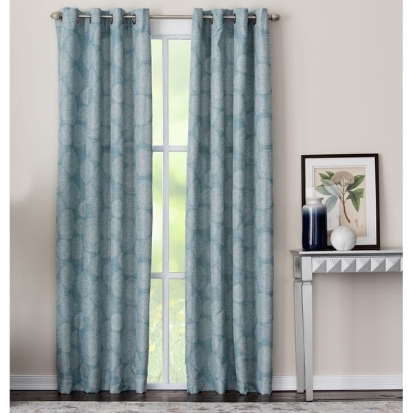 Porch & Den Fricke Grommet-top Curtain Panel - 50"x95" - TEAL
