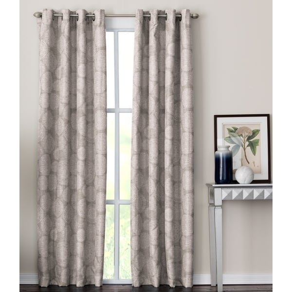 Porch & Den Fricke Grommet-top Curtain Panel - 50"x95" - FLAX