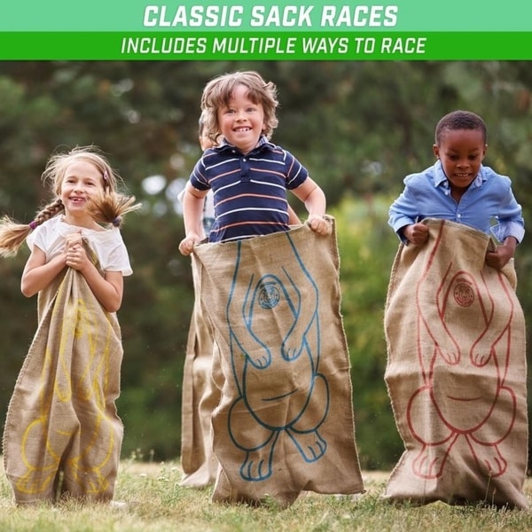 10 x Adults Sack Race Extra Large Hessian Sacks Ideal for Garden Games Etc 