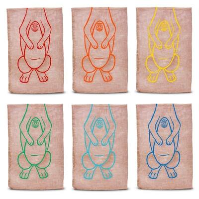GoSports Roo Racers Sack Race Game 6 Pack | XL Size Burlap Potato Sack Races for Kids & Adults