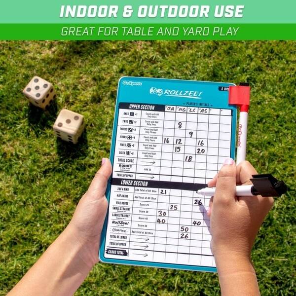 Gosports Dry Erase Rollzee And Farkle Scoreboard Giant Size With 2 Pens Blue 6 5 X 10 Overstock 28119649