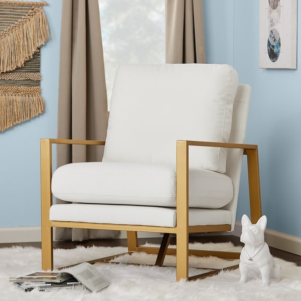 Shop Adore Decor Hazel and Ivory Accent Chair Free