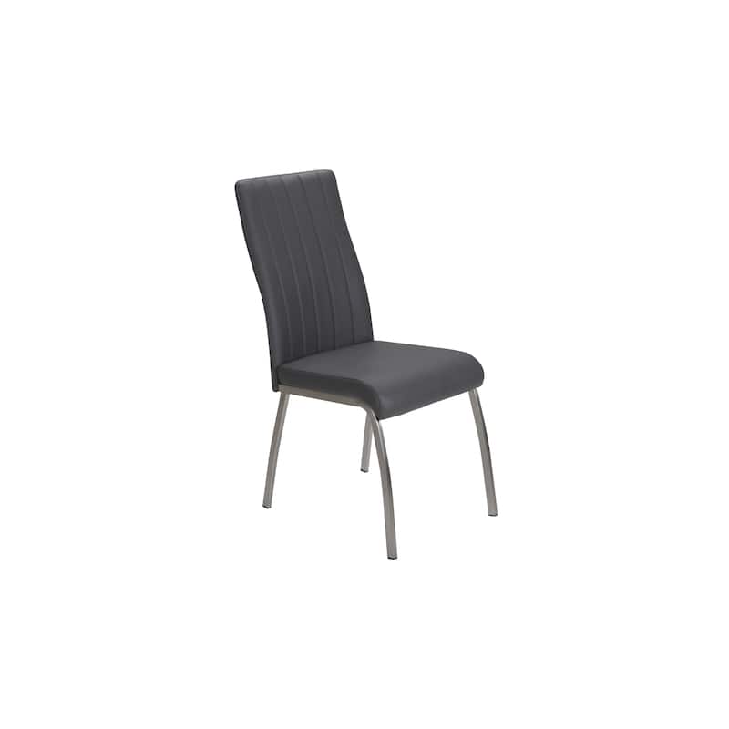 Somette Welma Gray Channel Back Side Chair, Set of 2