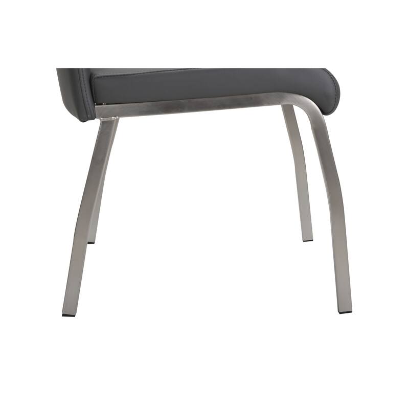 Somette Welma Gray Channel Back Side Chair, Set of 2