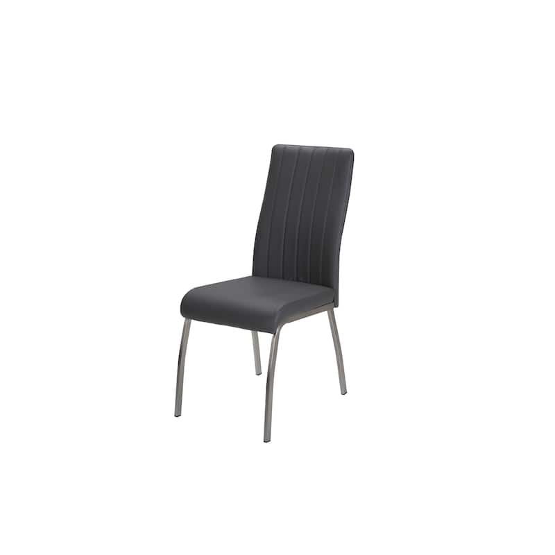 Somette Welma Gray Channel Back Side Chair, Set of 2