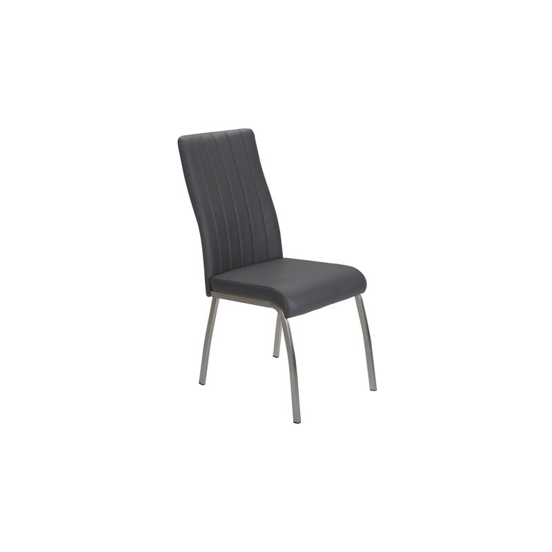 Somette Welma Gray Channel Back Side Chair, Set of 2