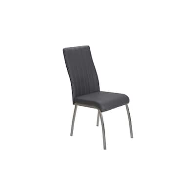 Somette Welma Gray Channel Back Side Chair, Set of 2