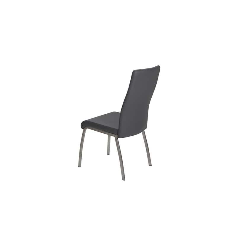 Somette Welma Gray Channel Back Side Chair, Set of 2