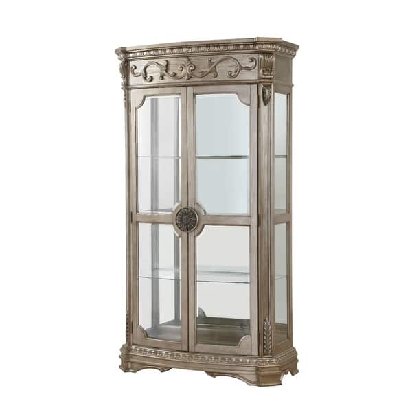 Shop Wood And Glass Curio Cabinet With Touch Lighting Gold And