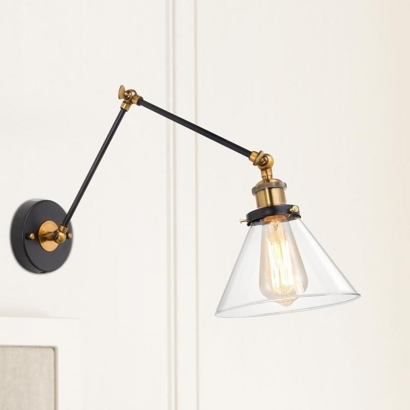 Modern Farmhouse Swing Arm Wall Lighting Plug In Adjule Swing Arm Wall Lighting