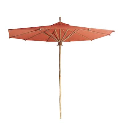 7 Foot Bamboo Umbrella With Polyester Canvas