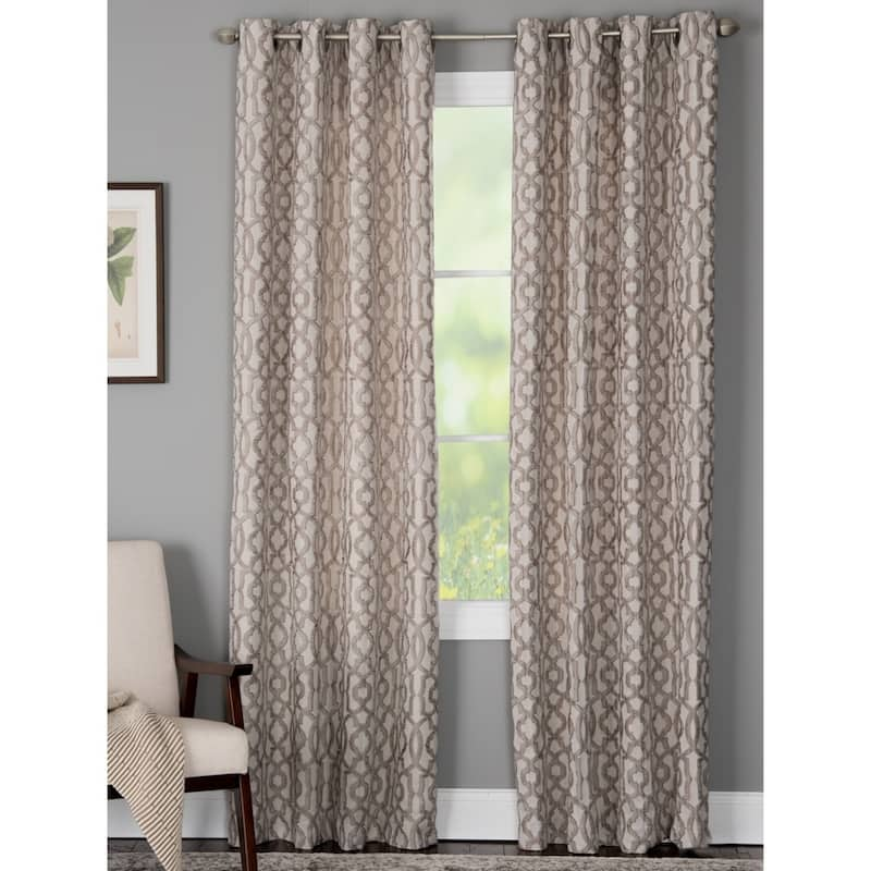 Miller Curtains HOLLAND Grommet-Top Panel - 50"x95" - TAUPE