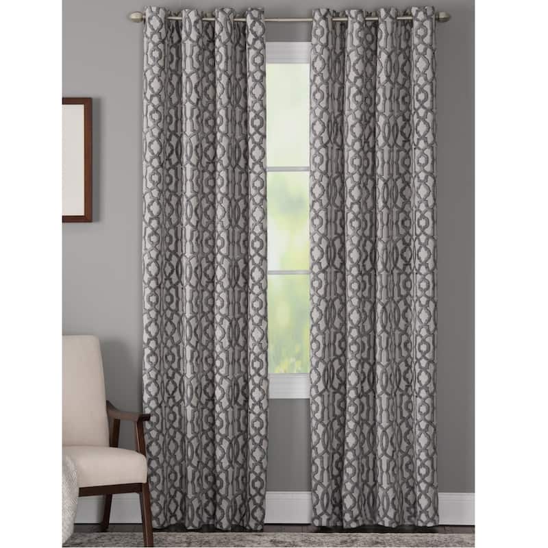 Miller Curtains HOLLAND Grommet-Top Panel - 50"x63" - CHARCOAL