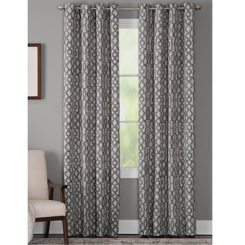 Miller Curtains HOLLAND Grommet-Top Panel - 50"x84" - CHARCOAL