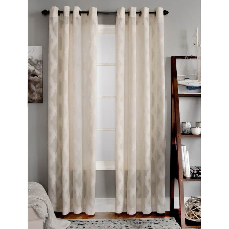 Porch & Den Friars Grommet-top Curtain Panel - 50"x95" - LINEN