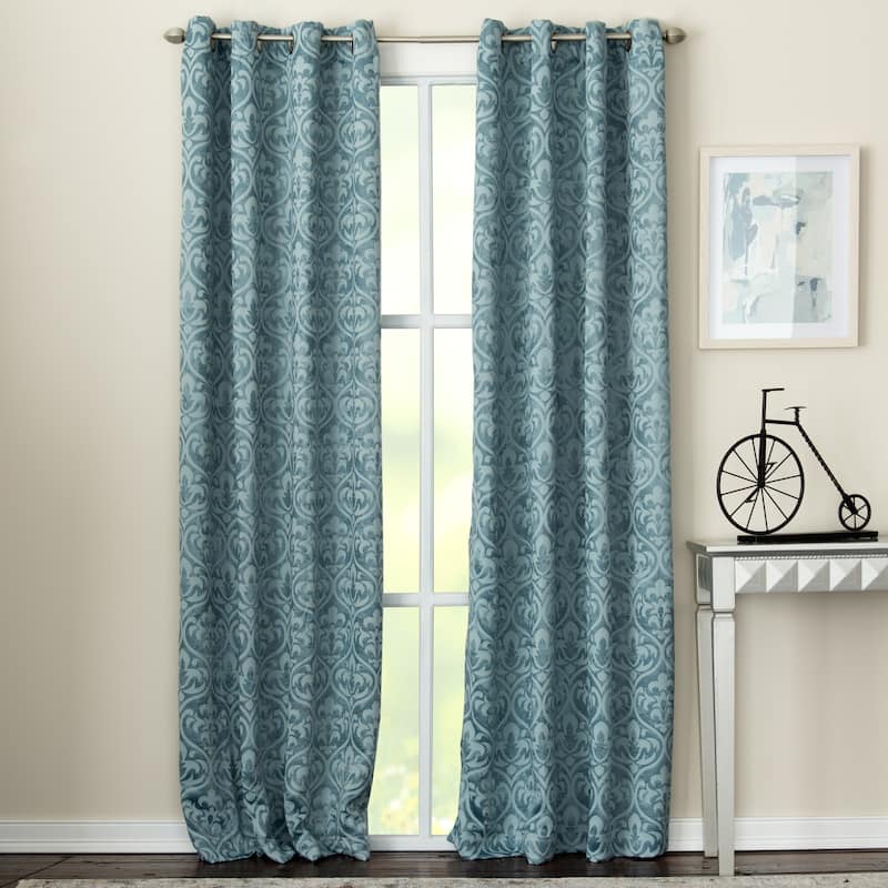 Miller Curtains CADEN Grommet-Top Panel - 50"x84" - TEAL