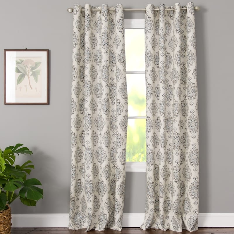 Miller Curtains ZIA Grommet-Top Panel - 50"x95" - BLUE