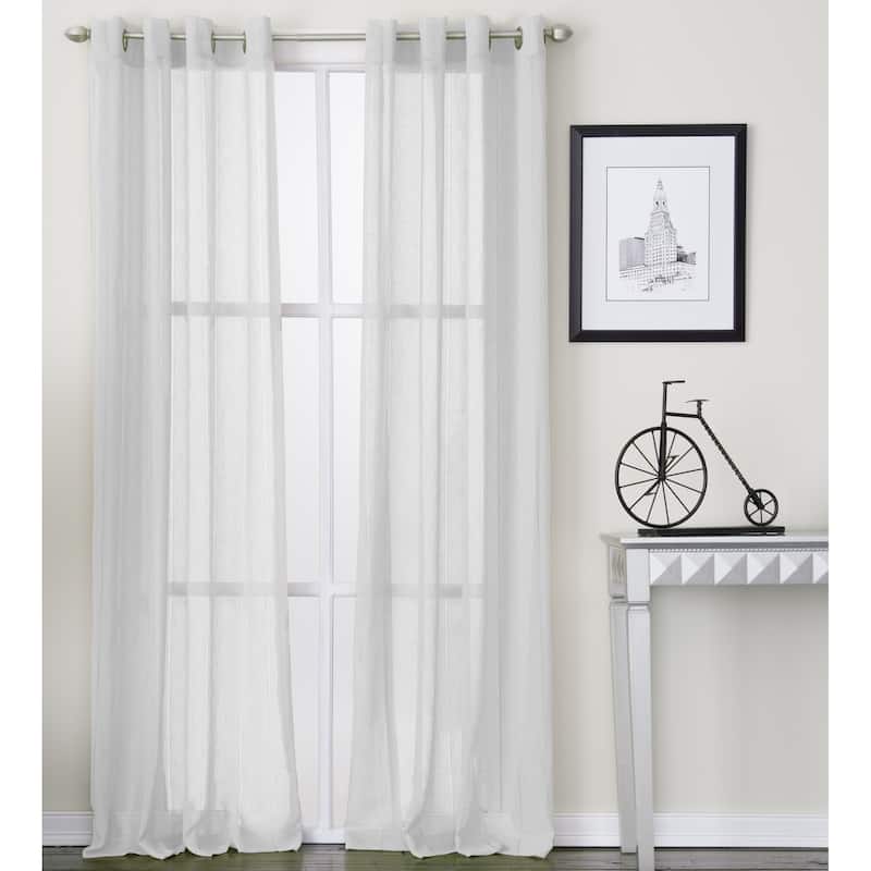 Miller Curtains PAYTON Grommet-Top Panel - 52"x84" - WHITE