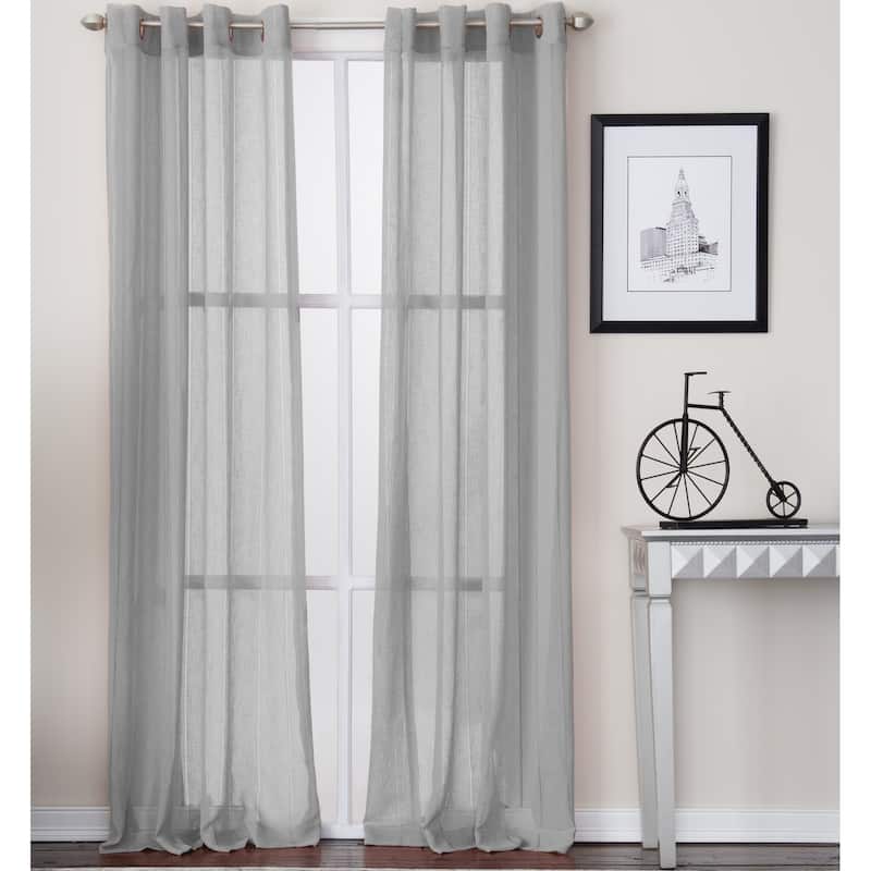 Miller Curtains PAYTON Grommet-Top Panel - 52"x95" - GREY
