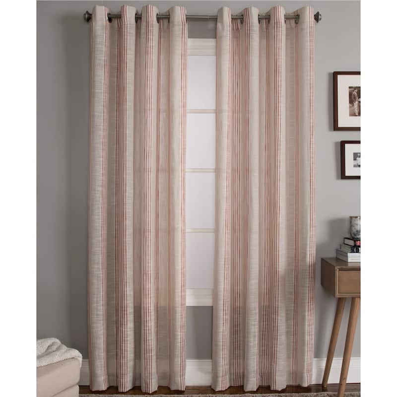 Porch & Den Annamae Grommet-Top Curtain Panel - 50"x63" - AMBER