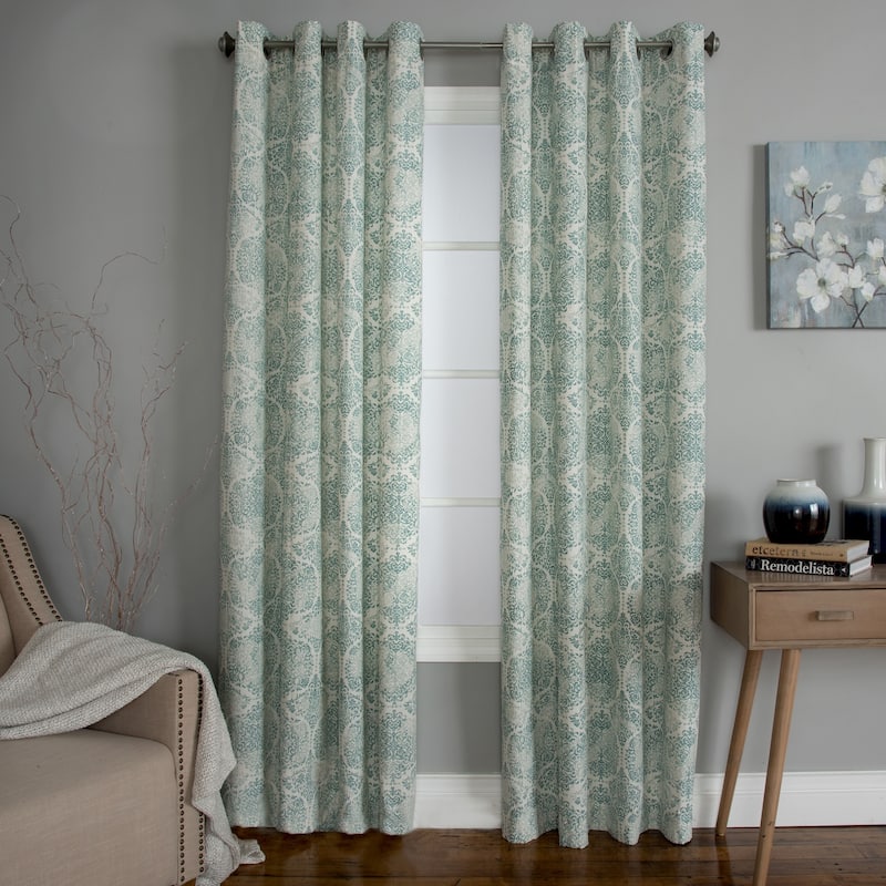 Miller Curtains SAVARA Grommet-Top Panel - 50"x63" - SEAGLASS