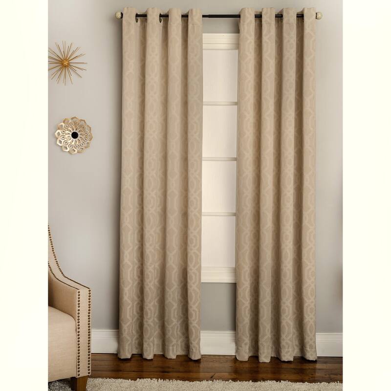 Carson Carrington Hjortsta Jacquard Grommet-Top Panel - 50"x84" - OAT