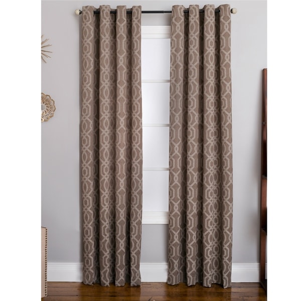 Bella Luna Calypso Embossed Textured Room Darkening 76 x 84 in Grommet Curtain Panel Pair Charcoal