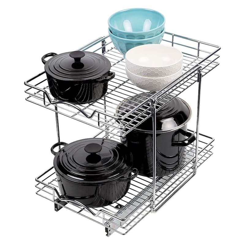 Slide Cabinet Organizer -14"Wx21"Dx17-3/4"H, Min 15-1/2" Cabinet width