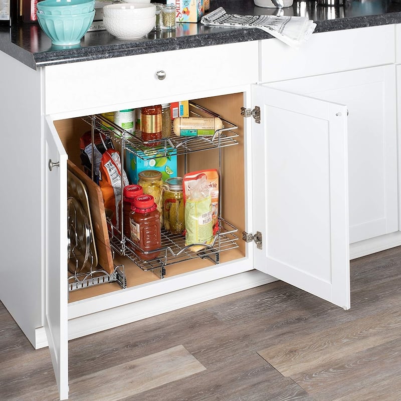 Slide Cabinet Organizer -14"Wx21"Dx17-3/4"H, Min 15-1/2" Cabinet width