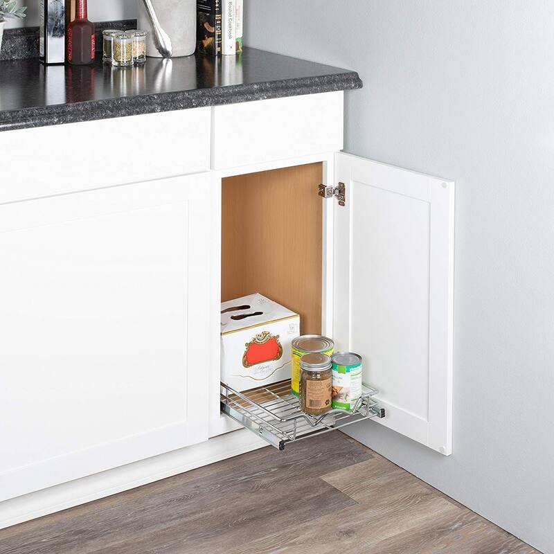 Slide Out Cabinet Organizer - 11"W x 18"D, Minimum 12" Cabinet Opening