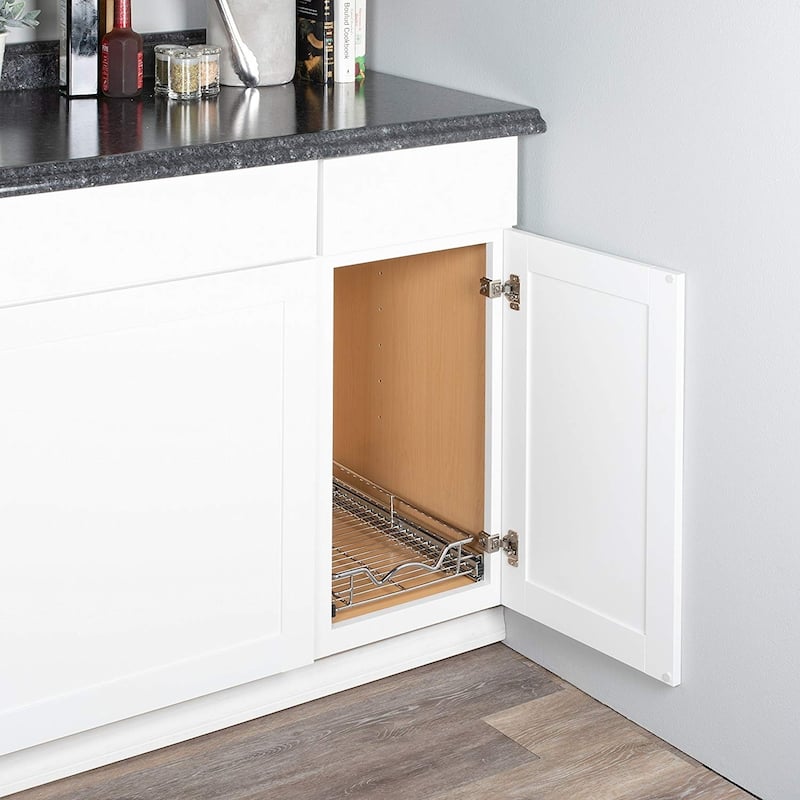Slide Out Cabinet Organizer - 11"W x 18"D, Minimum 12" Cabinet Opening
