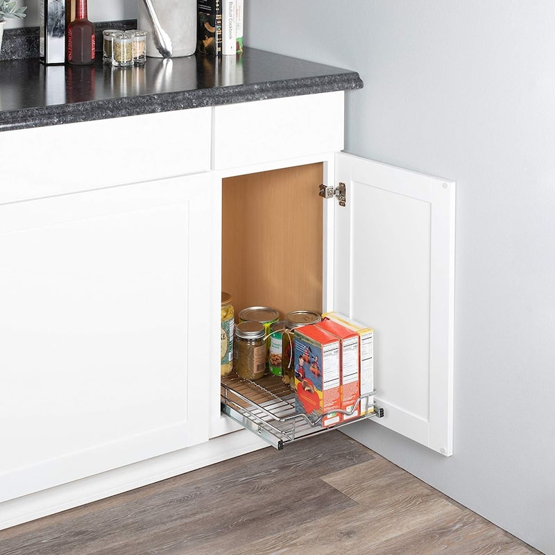 Slide Out Cabinet Organizer - 11"W x 18"D, Minimum 12" Cabinet Opening