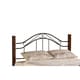 preview thumbnail 3 of 2, Copper Grove Baiersdorf Metal and Wood Headboard with Rails