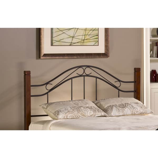 slide 2 of 4, Copper Grove Baiersdorf Metal and Wood Headboard with Rails Full