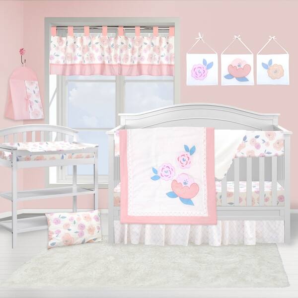 Watercolor Rose Crib Baby Bedding Set By Pam Grace Creations Overstock 28124060