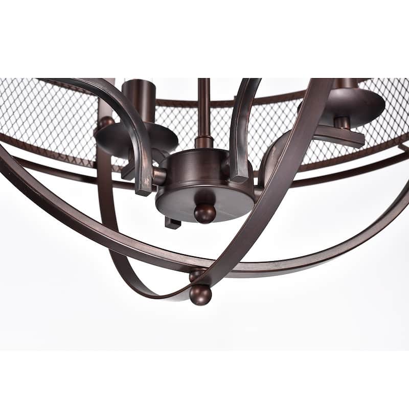 Sario Bronze 4-light Chandelier