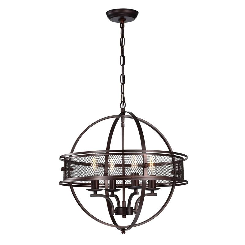Sario Bronze 4-light Chandelier