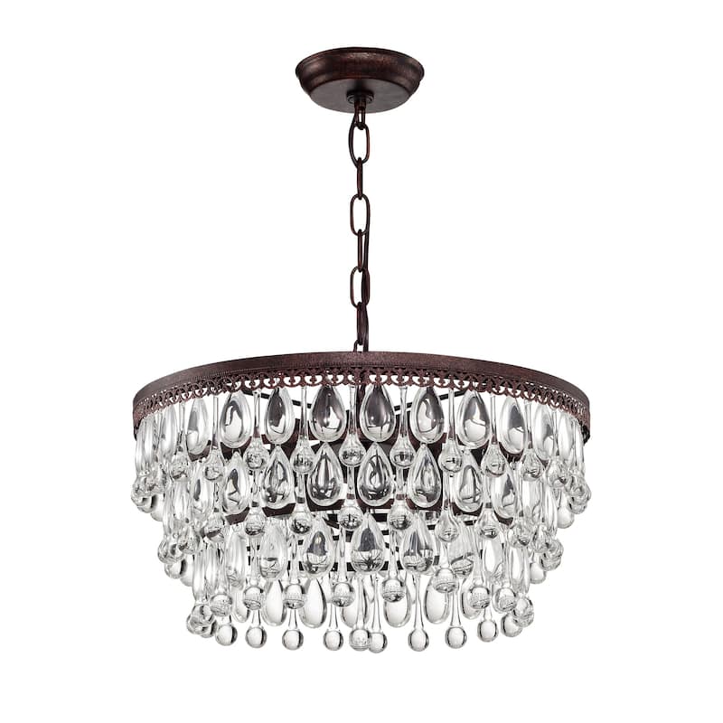 Shuki Antique Copper 4-light Chandelier