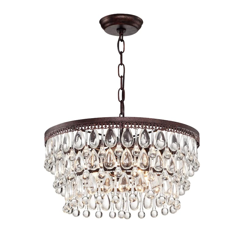 Shuki Antique Copper 4-light Chandelier
