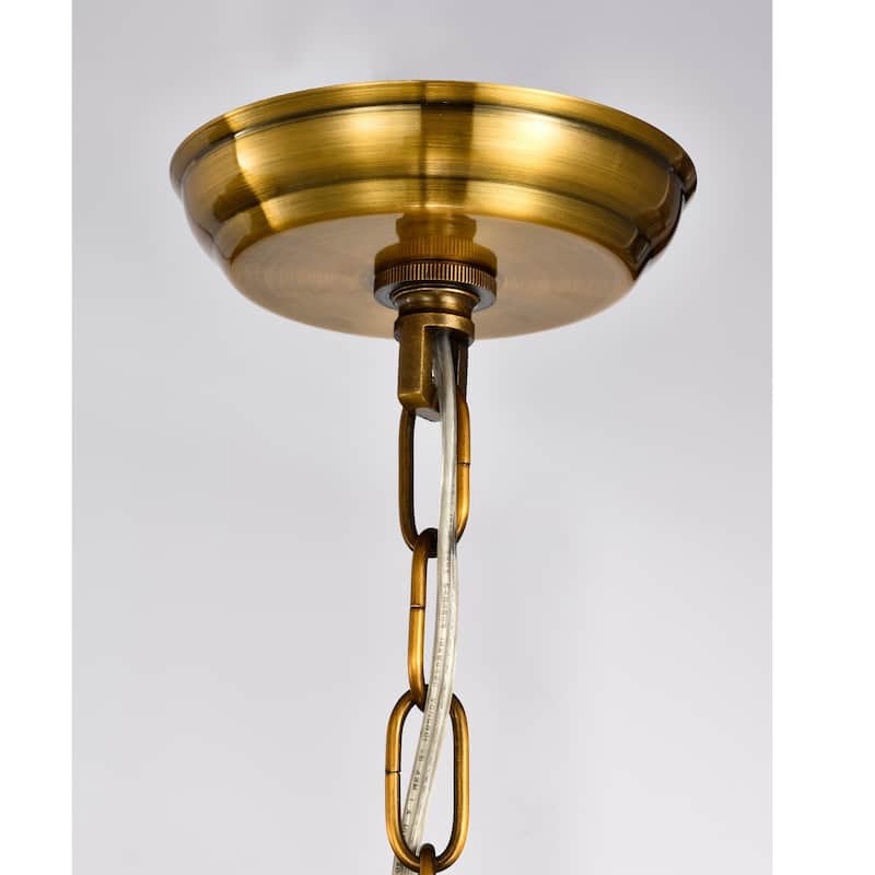 Inori Matte Black/Gold 4-light Chandelier